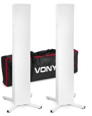 Totem dj avec sacoche et lycra noir et blanc hauteur réglable de 1m à 1m80 - DJP165-LS01K