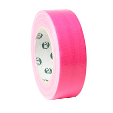 Gaffer Fluo rose toilé 25m largeur 38mm