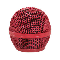 Grille pour micro type Shure rouge