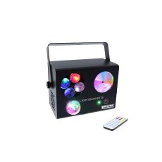 LIGHTBOX 80S Power lighting - multi effet 4 en 1 Sphéro + Crypto + Strike + laser bicolore