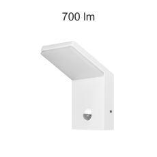 Eclairage extérieur LED IP54 9W 3000K 120° chassis blanc  NEO Beneito Faure avec détecteur