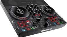 PartyMixLive Numark - Contrôleur DJ 2 voies carte son lumières et enceintes intégrées