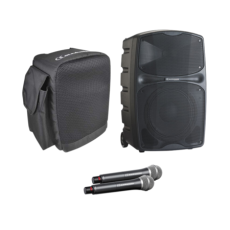 Pack Racer 120 F5 Audiophony Enceinte autonome Bluetooth 10 pouces 120W RMS + 1 Housse + 2 Micros Main