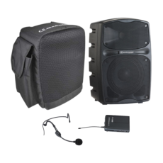 Pack Racer 80 F5 Audiophony Enceinte autonome Bluetooth 5.0 TWS 80W + 1 Housse + 1 Micro Serre tête + 1 Pocket