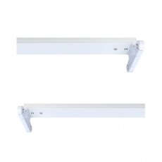 Reglette blanche double pour 2 tubes leds 150cm