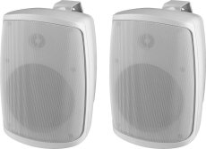 Paire d'enceintes public adress 2 voies blanche IP65
