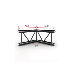 AGDUO29-01 blk Contestage - Angle de structure 90° en échelle vertical noir