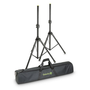 Gravity SS 5212 B SET 1 - Set de 2 Pieds d'Enceinte d'acier avec housse