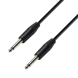 Câble Enceintes 2 x 1,5 mm² Jack 6,35 mm mono vers Jack 6,35 mm mono 1,5m