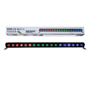 Barre led 18x3w rgb Power lighting - 18 leds RGB DMX 3 zones