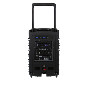 BE 9412 V2 Power Acoustics - enceinte autonome avec lecteur CD MP3 SD USB DIVX Bluetooth et 2 micro mains sans fil UHF