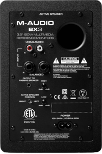 BX3D3 M Audio – Paire d’enceintes actives 2 voies 3,5’’ 2X25W