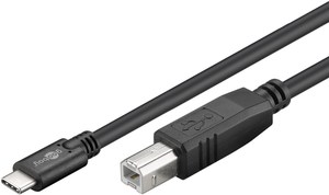 Câble USB-C mâle vers USB-B mâle longueur 1m