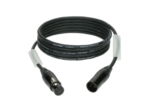 Câble DMX Klotz 110ohms XLR 5 broches male Femelle connecteurs noirs 20m