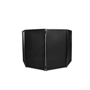 DJ PANEL 120 BL Yourban DJ - Devant de scène 4 panneaux acier noir avec lycras noir et blanc + housse