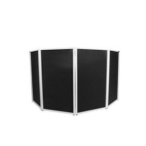 DJ PANEL 120 WH Yourban DJ - Devant de scène 4 panneaux acier blanc avec lycras noir et blanc + housse