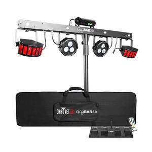 GIGBAR 2 Chauvet DJ - Set d'éclairage Laser par strobe effet 4 en 1 avec contrôleur pied et housse