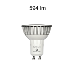 Ampoule Beneito Faure à led SHARP GU10 230V 8W blanc Chaud 3000K 60°