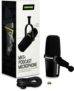 MV7+ K Shure - Micro numérique XLR et USB-C pour podcast