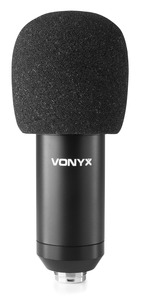 CMS300B Vonyx - Micro USB Studio / Gaming noir avec support et filtre anti pop