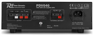 PDV040 Power Dynamics Amplificateur public adress 40w 100V avec lecteur multimédia