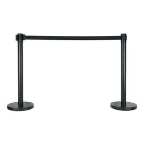 Potelet de gestion de foule noir 2m90