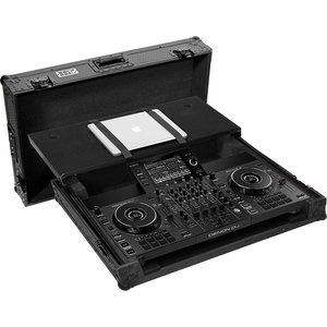 Pro SC Live 4 W LTS Black Walkasse - Flight case pour Denon SC live 4 noir avec plateau PC