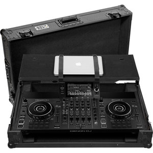 Pro SC Live 4 W LTS Black Walkasse - Flight case pour Denon SC live 4 noir avec plateau PC