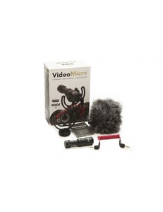 Microphone Rode Videomicro sur support pour prise de son vidéo