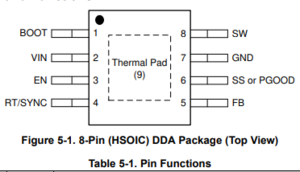 SB3P TI LMR16030 convertisseur DC/DC 4-60V input - 1-50V ouput 3A HSOP-8