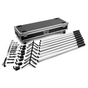 SET ZELOS BeamZ Pro – Pack de 8 Tubes RGBW sur batterie IP65 en flightcase