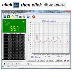 Sonometre numérique à affichage digital 130db max enregistreur de données