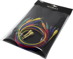 SQ-CABLE-6 Korg - lot de 6 câble de patch synthé modulaire jack 3.5 mono + 2 adaptateurs 6.35 mono