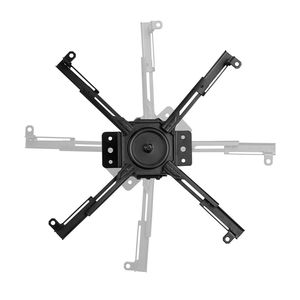 Support plafond pour vidéoprojecteur, Orientable et inclinable, Hauteur 25cm, Noir