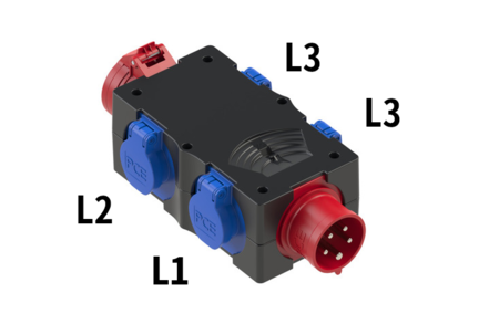 Image secondaire du produit 9438002sch PCE - Distribution P17 16A vers 4 PC16 française + repiquage Tetra 16A