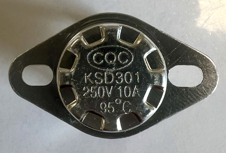 Image principale du produit Switch thermique KSD301 95°C NF 250V 10A Version 1
