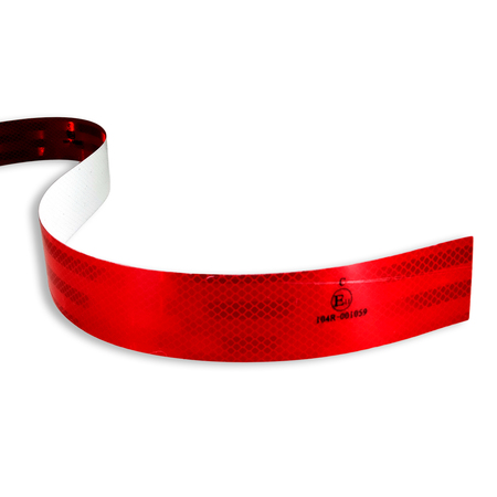 Image principale du produit Bande Adhésive réfléchissante rouge visible à 500m prédécoupée de 1m x 45mm