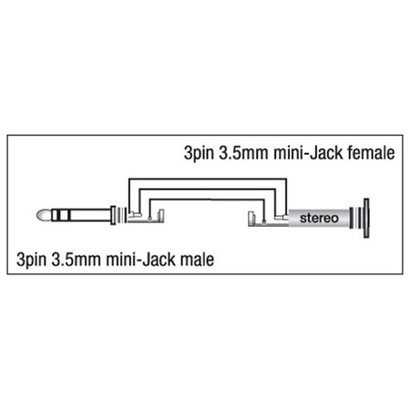 Image nº3 du produit Adaptateur mini jack stéréo coudé mâle femelle