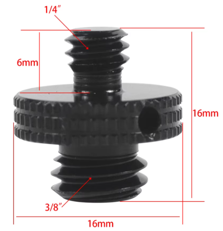 Image nº5 du produit Adaptateur 3/8 mâle vers 1/4 mâle pour accessoires micro et photo