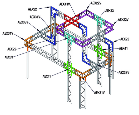 Image nº3 du produit Angle de structure Horizontal échelle ASD AEX 22, 90 degré