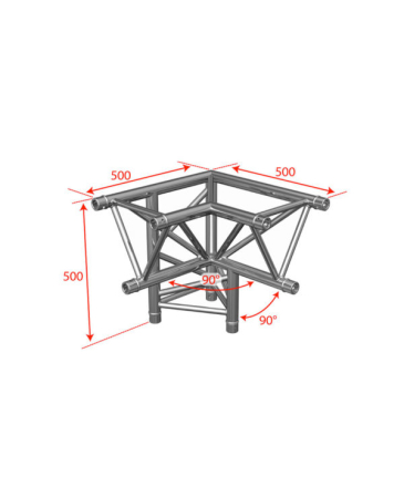 Image nº3 du produit AG29-033 Contest Stage - Angle triangulaire 3 départs 90° pointe en bas pied droit