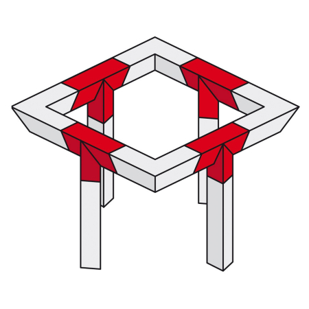 Image secondaire du produit AG29-035 Contest Stage - Angle triangulaire vertical 90° 3 directions sommet bas