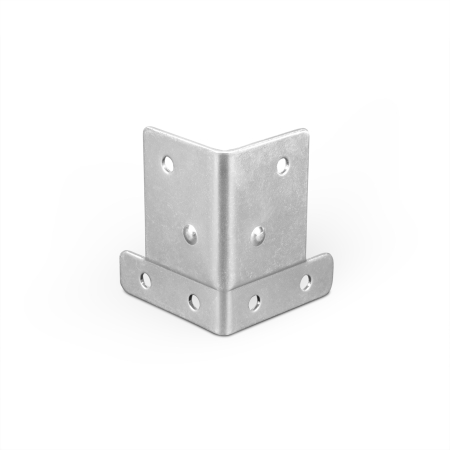 Image principale du produit Adam Hall Hardware 40433 - L-Corner 60 mm x 50 mm Angled for 6111, Galvanized