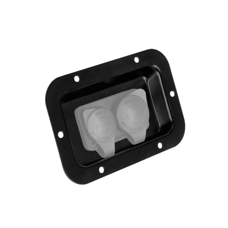 Image secondaire du produit Adam Hall Hardware 87086 BLK - Coupelle encastrable en acier pour 2 prises powerCON® TRUE1, noire