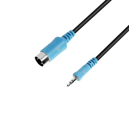 Image principale du produit Adam Hall Cables 3 STAR B WMIDI 0300 - Câble Midi TRS (type A) jack 3,5 mm TRS vers Midi 5 pôles, 3 m