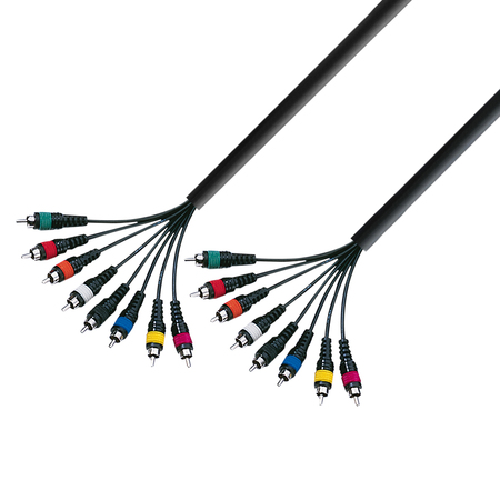 Image principale du produit Câble multipaire 8 RCA Mâles vers 8 RCA Mâles long 3m