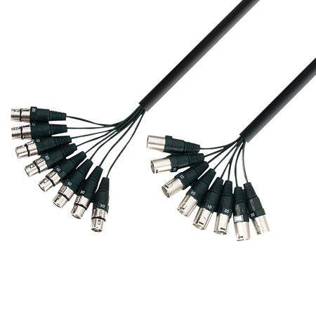 Image principale du produit Câble Multipaire 8 x XLR mâle vers 8 x XLR femelle 3m