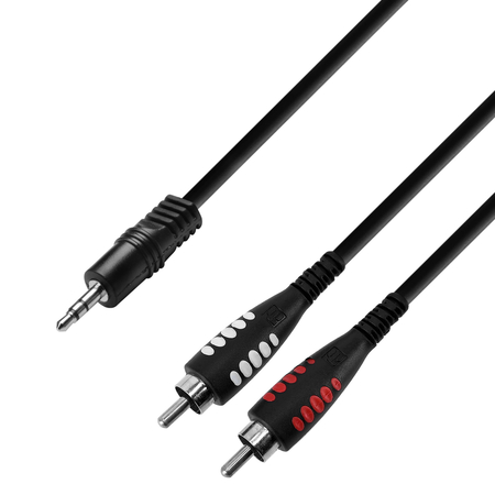Image principale du produit Câble Audio Mini-Jack 3,5 mm stéréo vers 2 x RCA mâle 3m