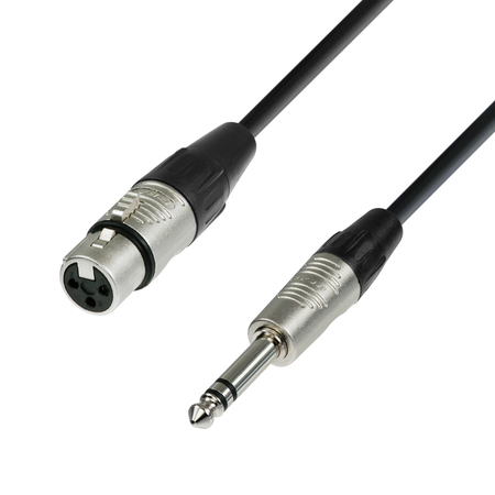 Image principale du produit Adam Hall Cables K4 BFV 0060 - Câble Micro REAN XLR femelle vers Jack 6,35 mm TRS stéréo 0,6 m