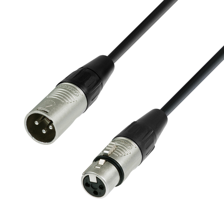 Image principale du produit Câble DMX REAN XLR mâle vers XLR femelle 1m